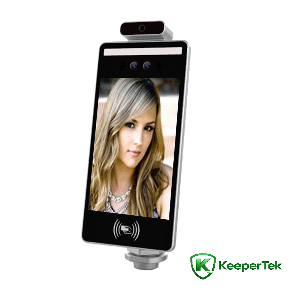 8-inch faciei agnitio card volubilis et temperatus mensurae omnium in una machina KT-FR009